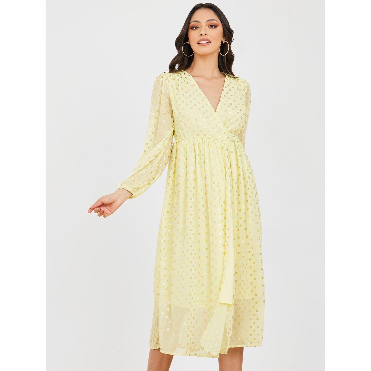 فستان ميدي مطبع بطبعة فويل-women-clothing-dresses-image-2