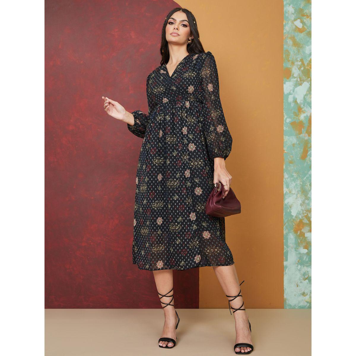 فستان ميدي بنمط لف-women-clothing-dresses-image-1