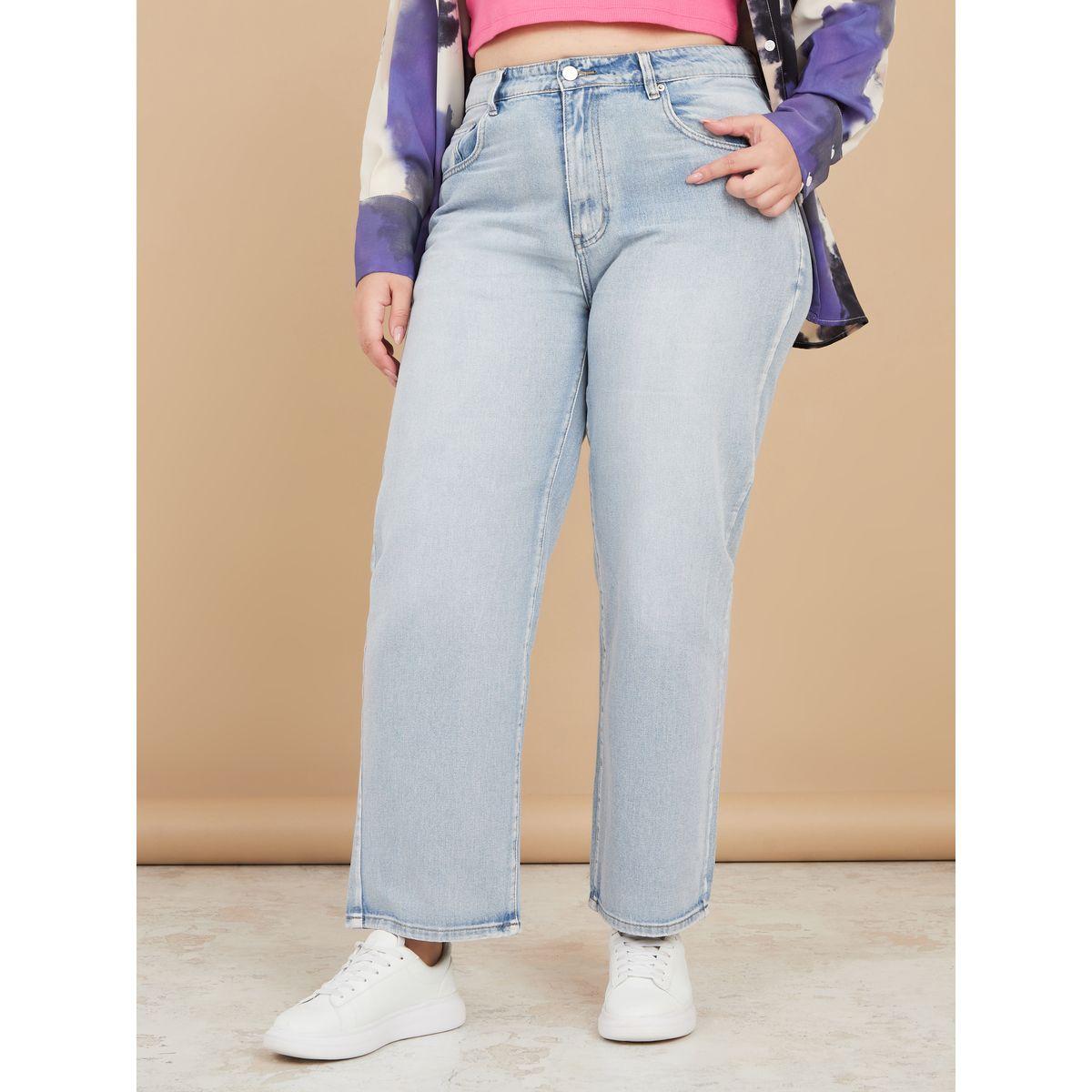 Styli Plus Acid Wash Straight Fit Jeans-women-clothing-bottoms-jeans-image-1