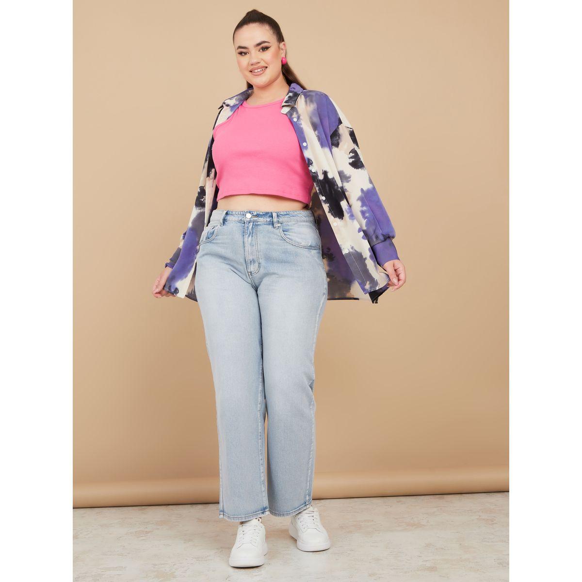 Styli Plus Acid Wash Straight Fit Jeans-women-clothing-bottoms-jeans-image-2