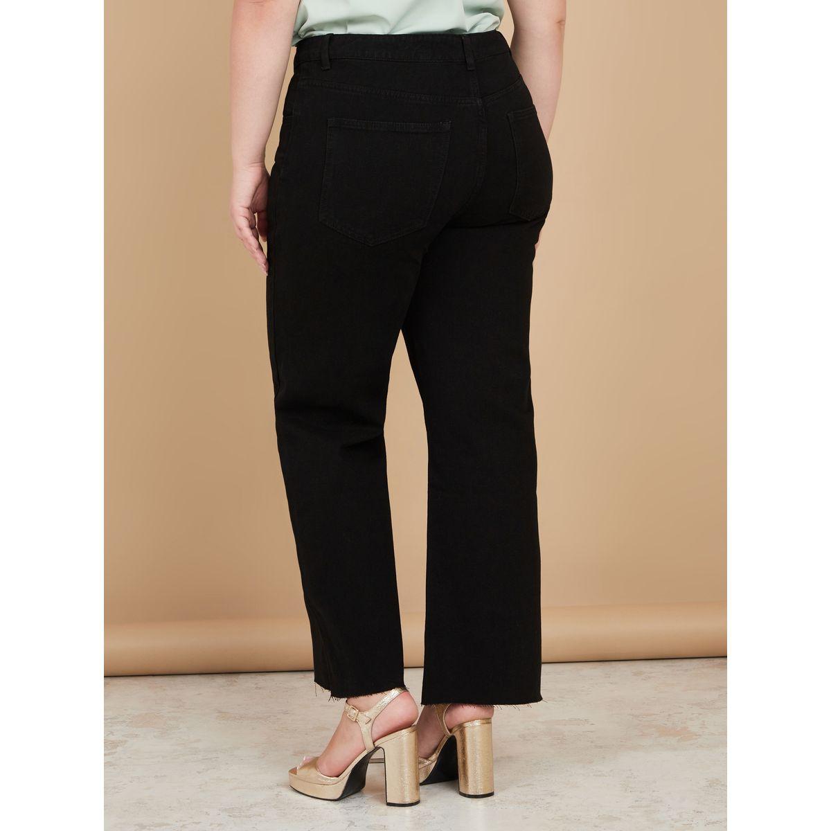 جينز بقصة مريحة وحواف ممزقة-women-clothing-bottoms-jeans-image-4