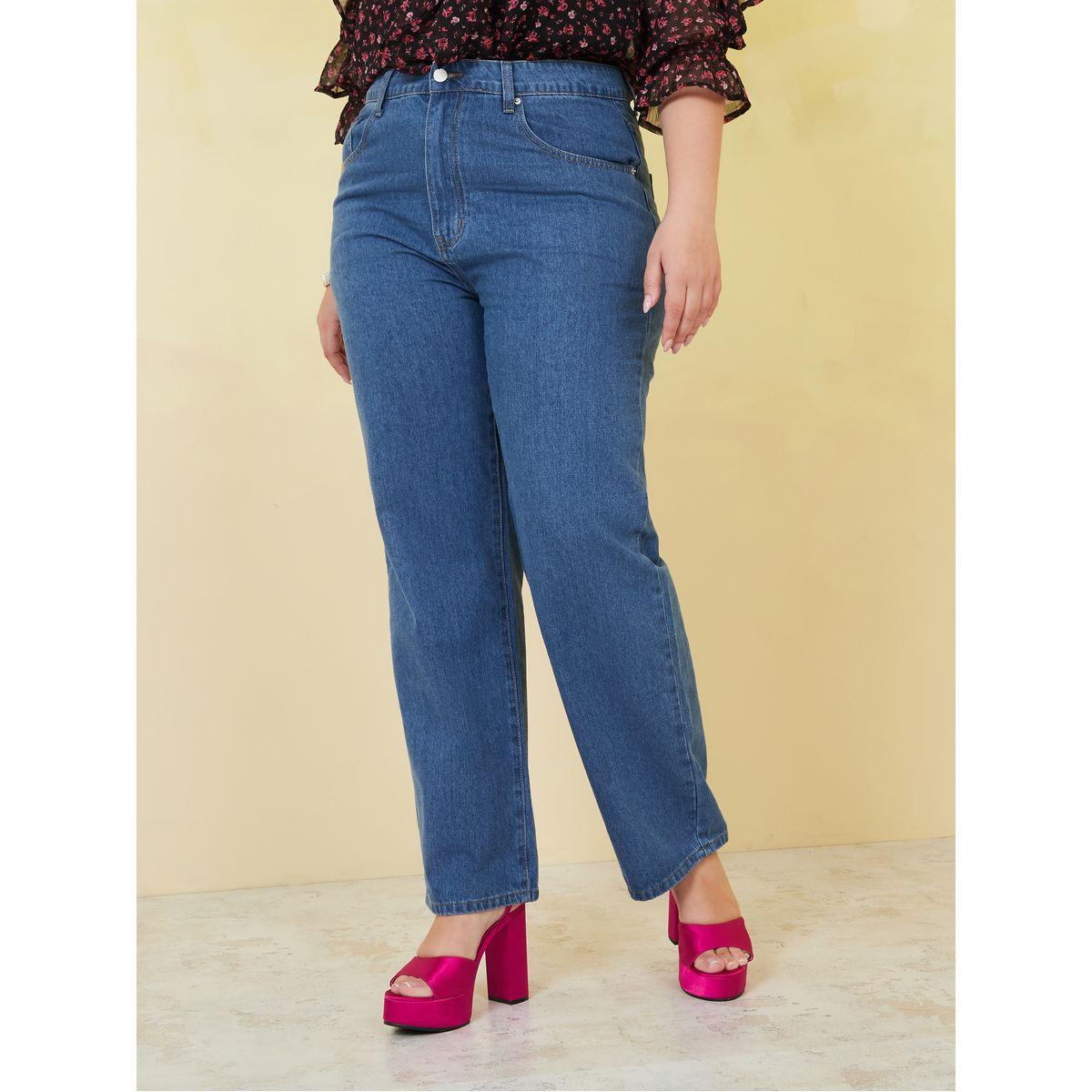 Styli Plus High Rise Straight Leg Jeans-women-clothing-bottoms-jeans-image-1