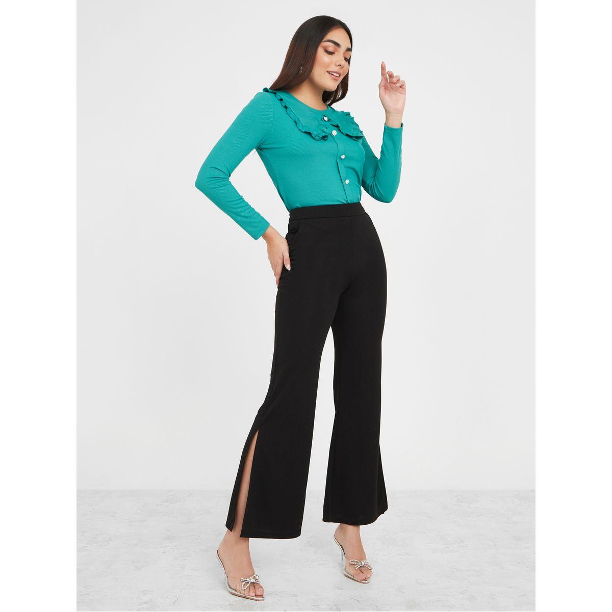 Styli Peter Pan Collar Ribbed Knit Top-women-clothing-shirtsandblouses-blouses-image-2