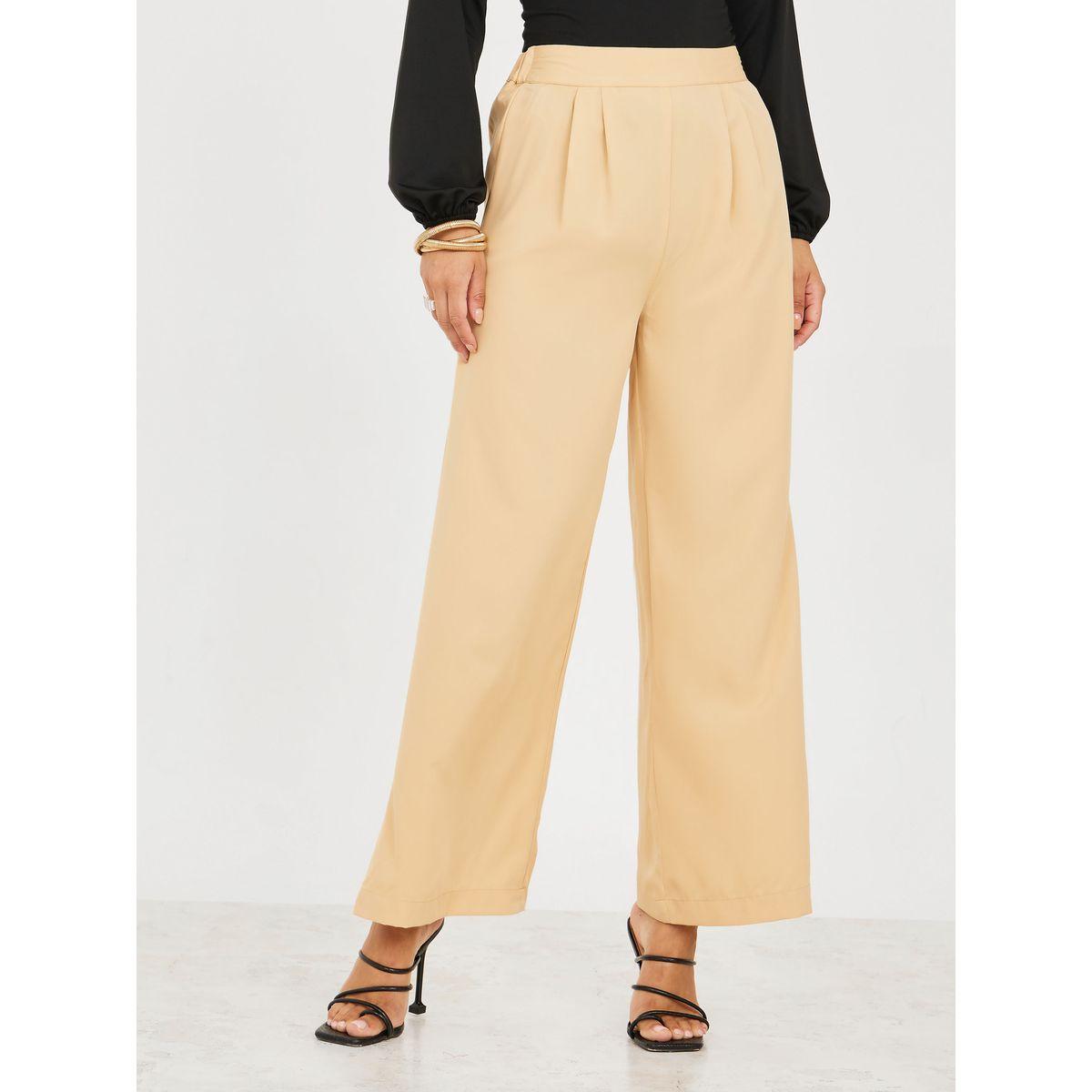 بنطال واسعة الأرجل بخصر مطاطي-women-clothing-bottoms-trousers-image-1