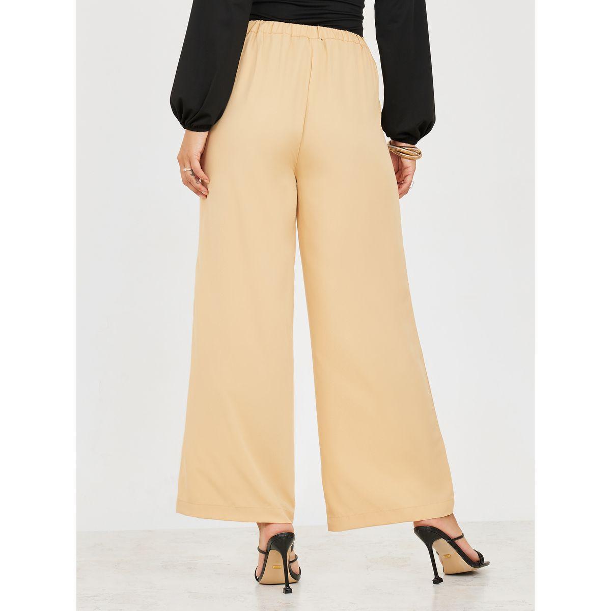 بنطال واسعة الأرجل بخصر مطاطي-women-clothing-bottoms-trousers-image-4