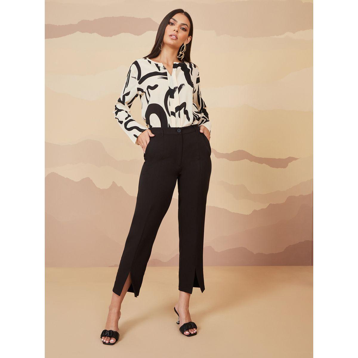 Styli Premium Straight Leg Trousers with Split Detail-women-clothing-bottoms-trousers-image-2