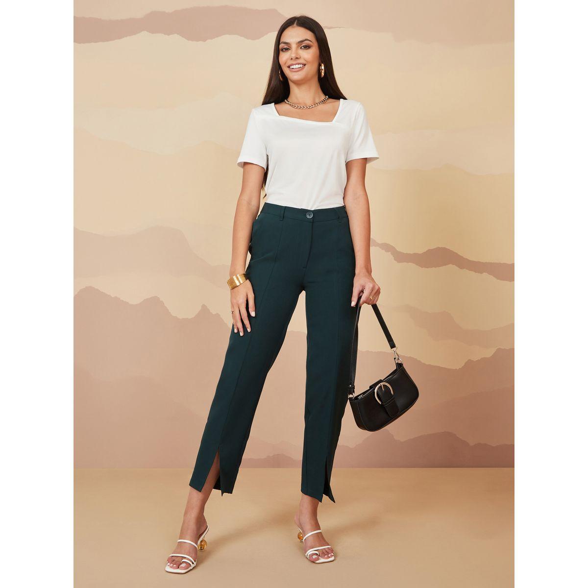 Styli Premium Straight Leg Trousers with Split Detail-women-clothing-bottoms-trousers-image-2