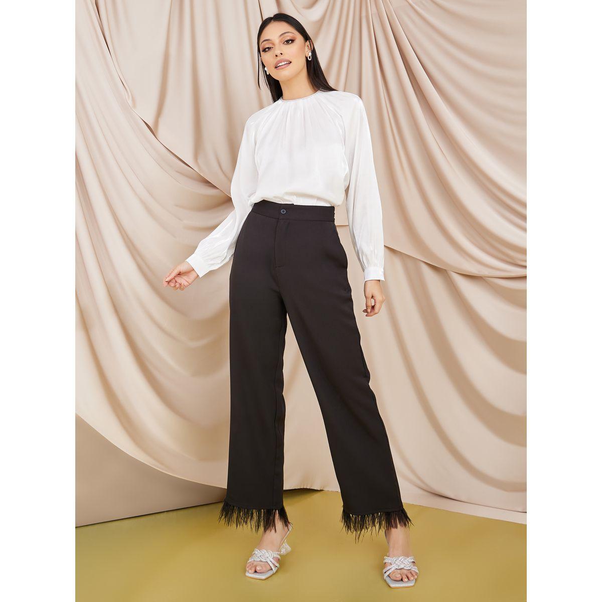 بلوزة بأكمام طويلة وتفاصيل كسرات-women-clothing-shirtsandblouses-blouses-image-2