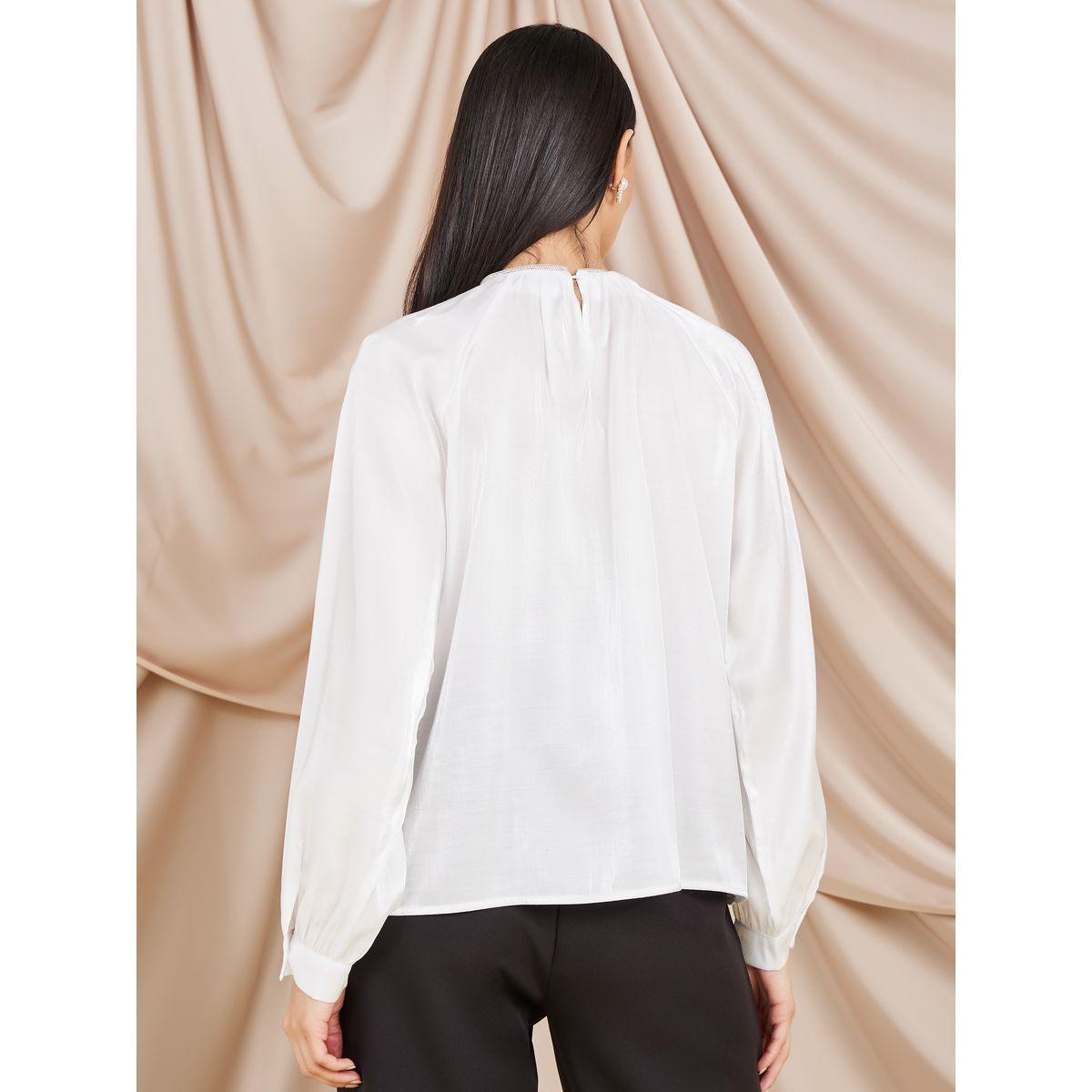 بلوزة بأكمام طويلة وتفاصيل كسرات-women-clothing-shirtsandblouses-blouses-image-5