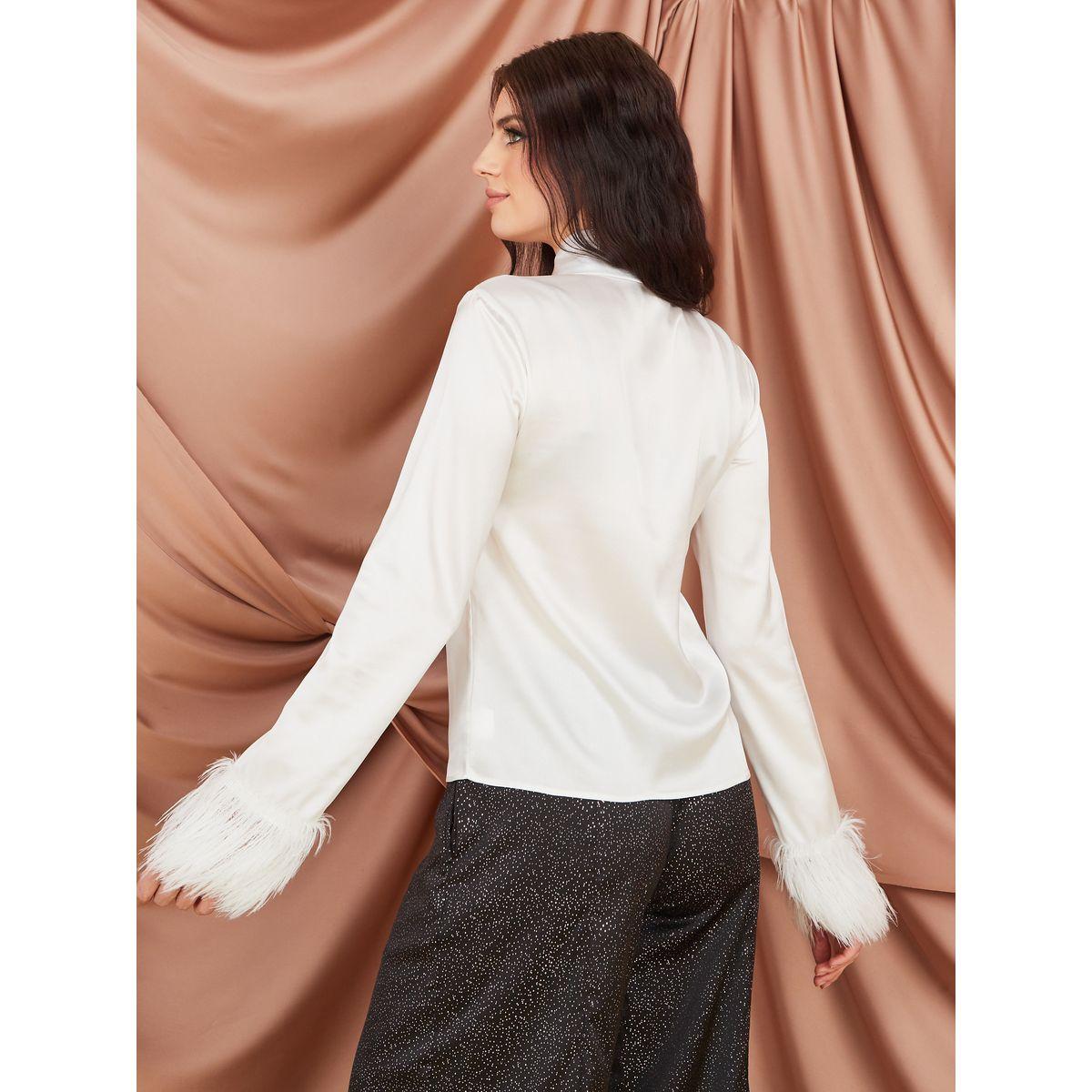 بلوزة بياقة وشق مع قصة واسعة-women-clothing-shirtsandblouses-blouses-image-5