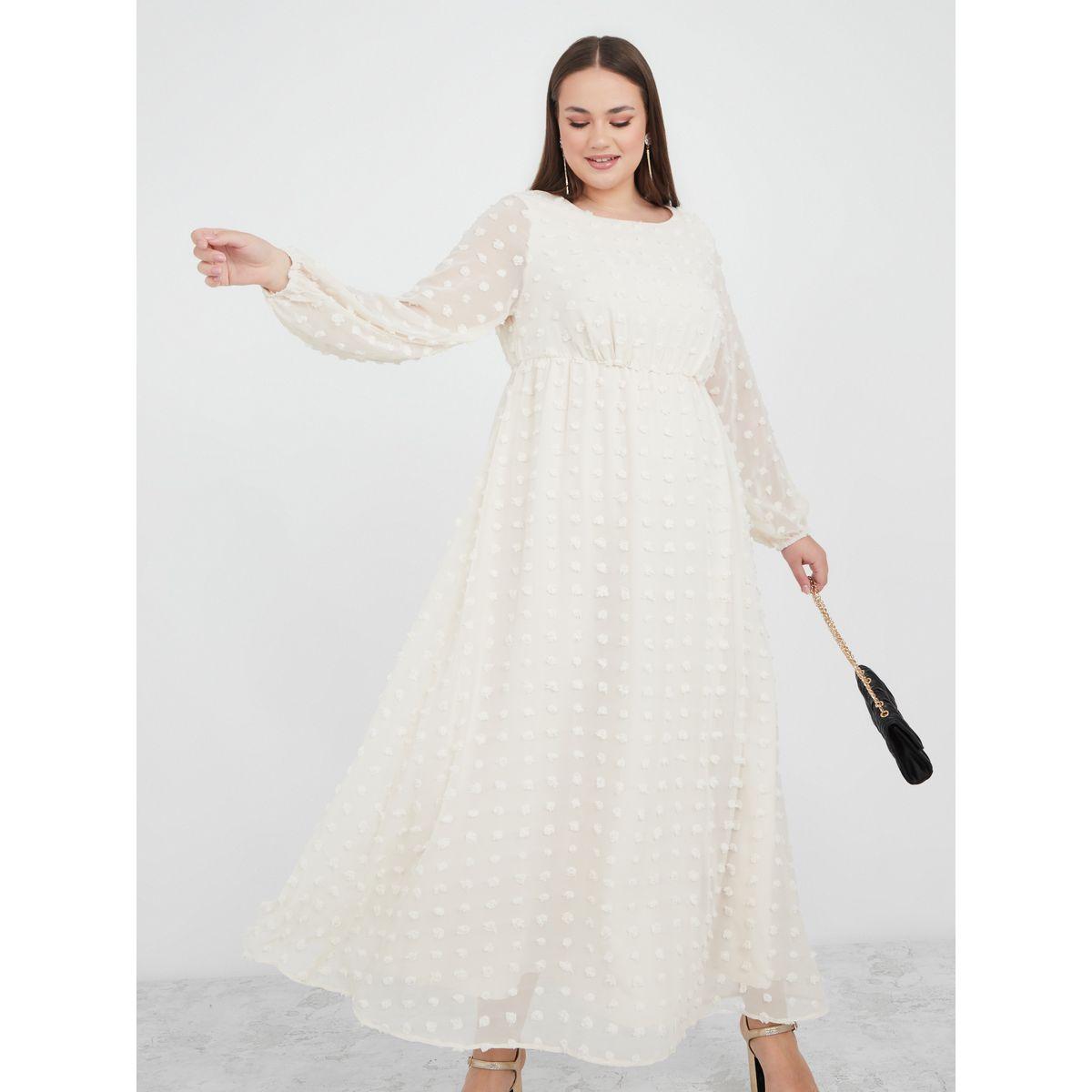 Styli Plus Dobby Georgette A-Line Maxi Dress-women-clothing-dresses-image-2