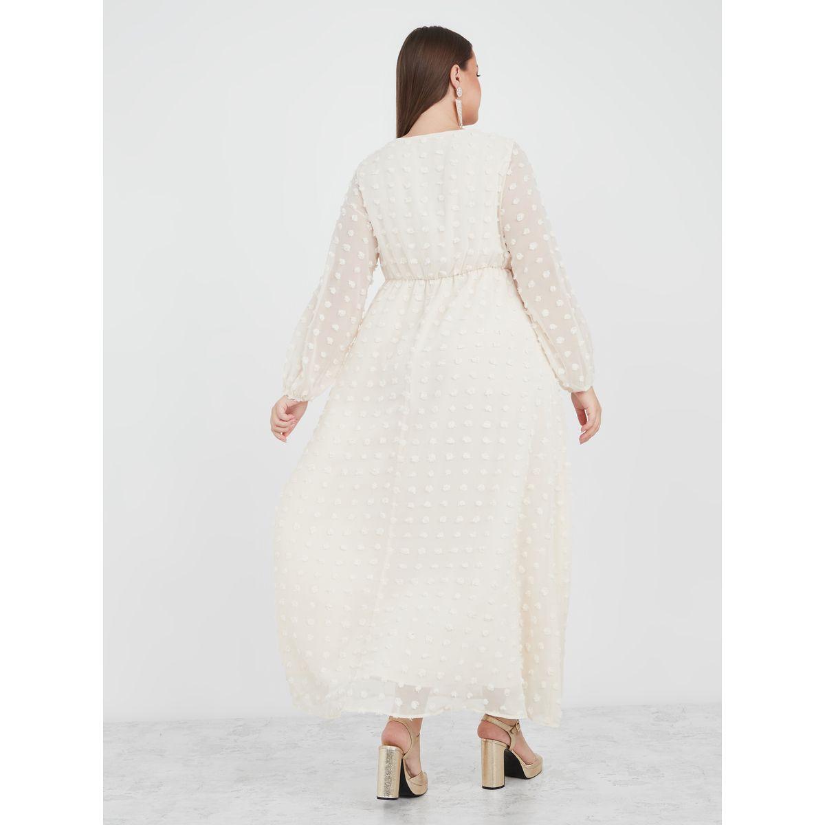 Styli Plus Dobby Georgette A-Line Maxi Dress-women-clothing-dresses-image-4