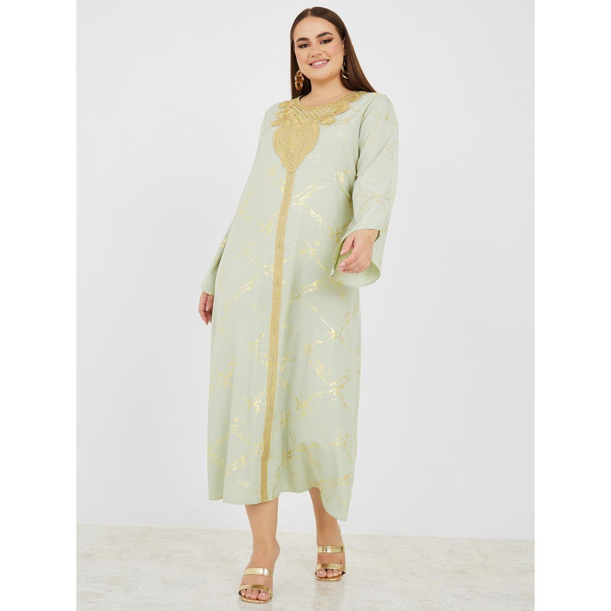 فستان مطبع بطبعة فويل-women-clothing-dresses-image-1