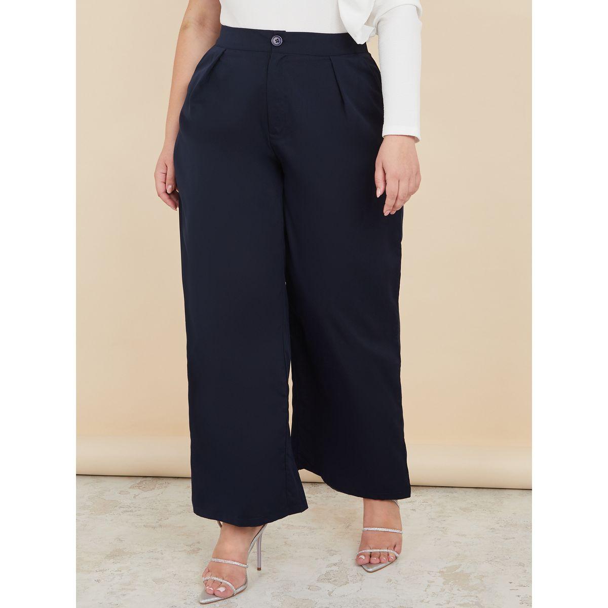 Styli Plus High Waist Wide Leg Trousers-women-clothing-bottoms-trousers-image-1