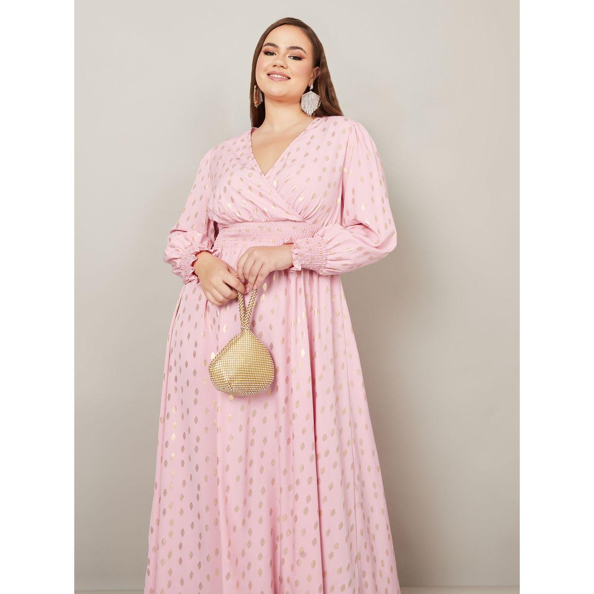 فستان طويل مطبع بطبعة فويل-women-clothing-dresses-image-2
