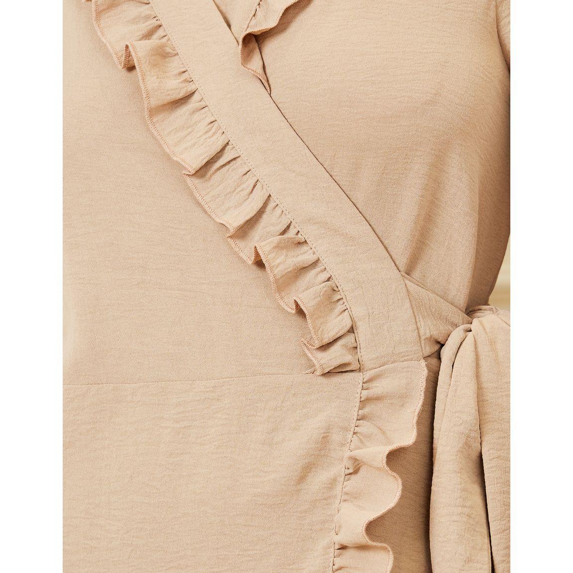 فستان طويل بنمط لف وكشكش-women-clothing-dresses-image-3