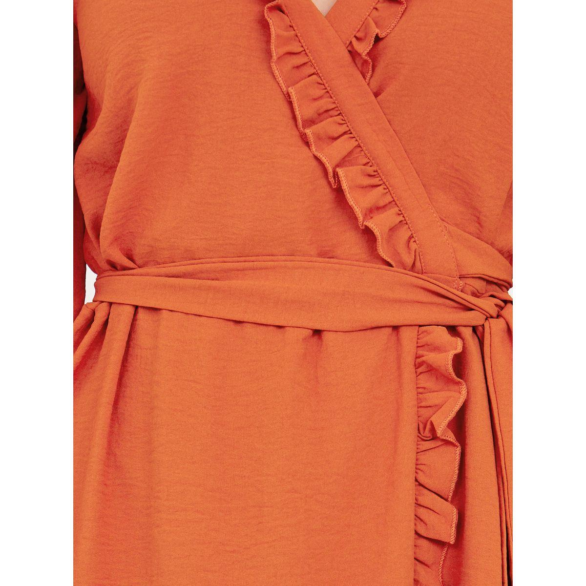 فستان طويل بنمط لف وكشكش-women-clothing-dresses-image-3