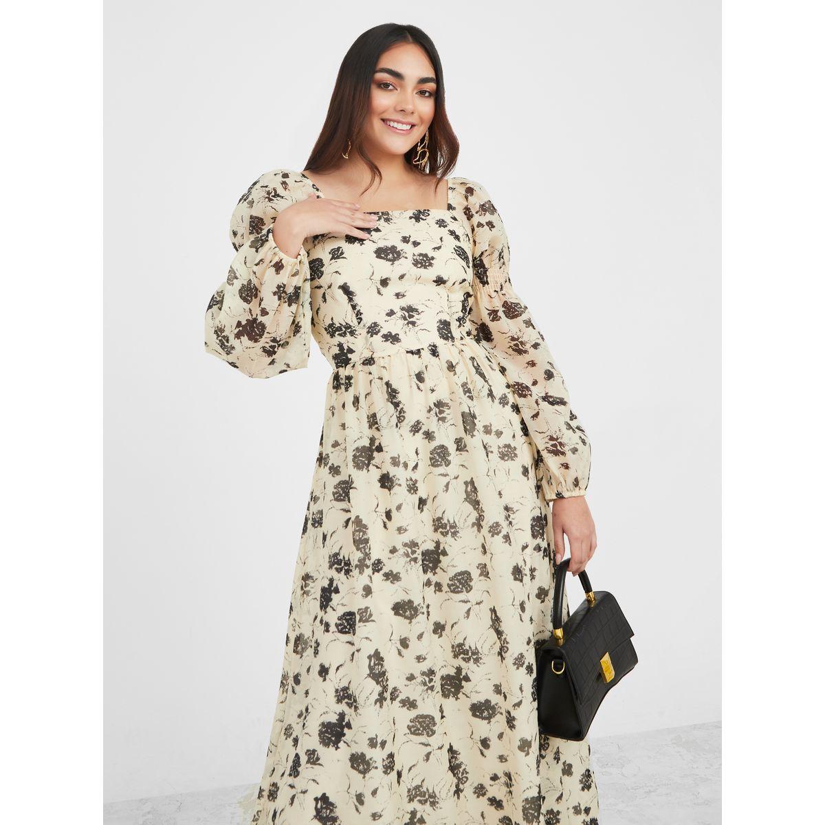 فستان طويل مطبع بزهور-women-clothing-dresses-image-2