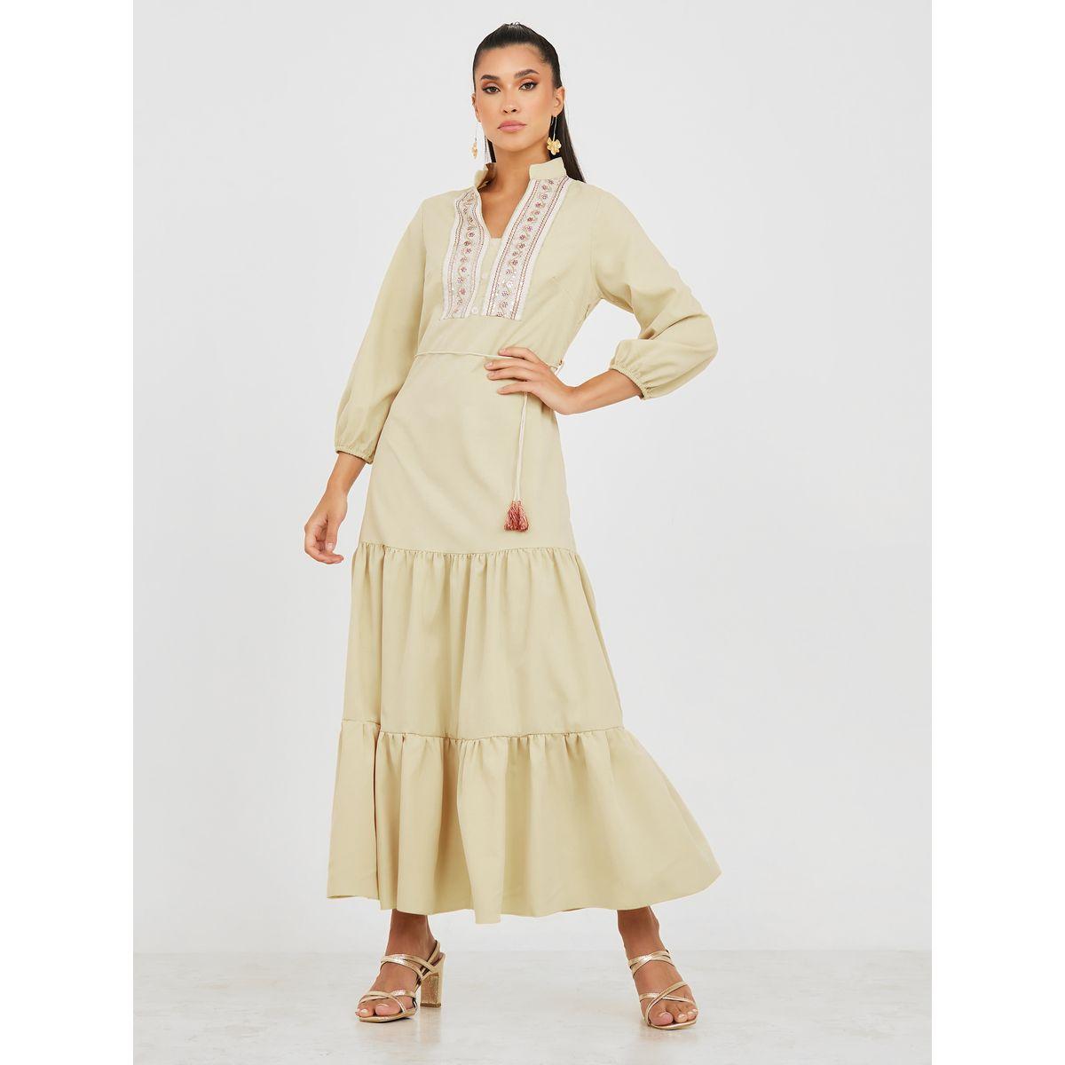 فستان ميدي بحزام خصر-women-clothing-dresses-image-1