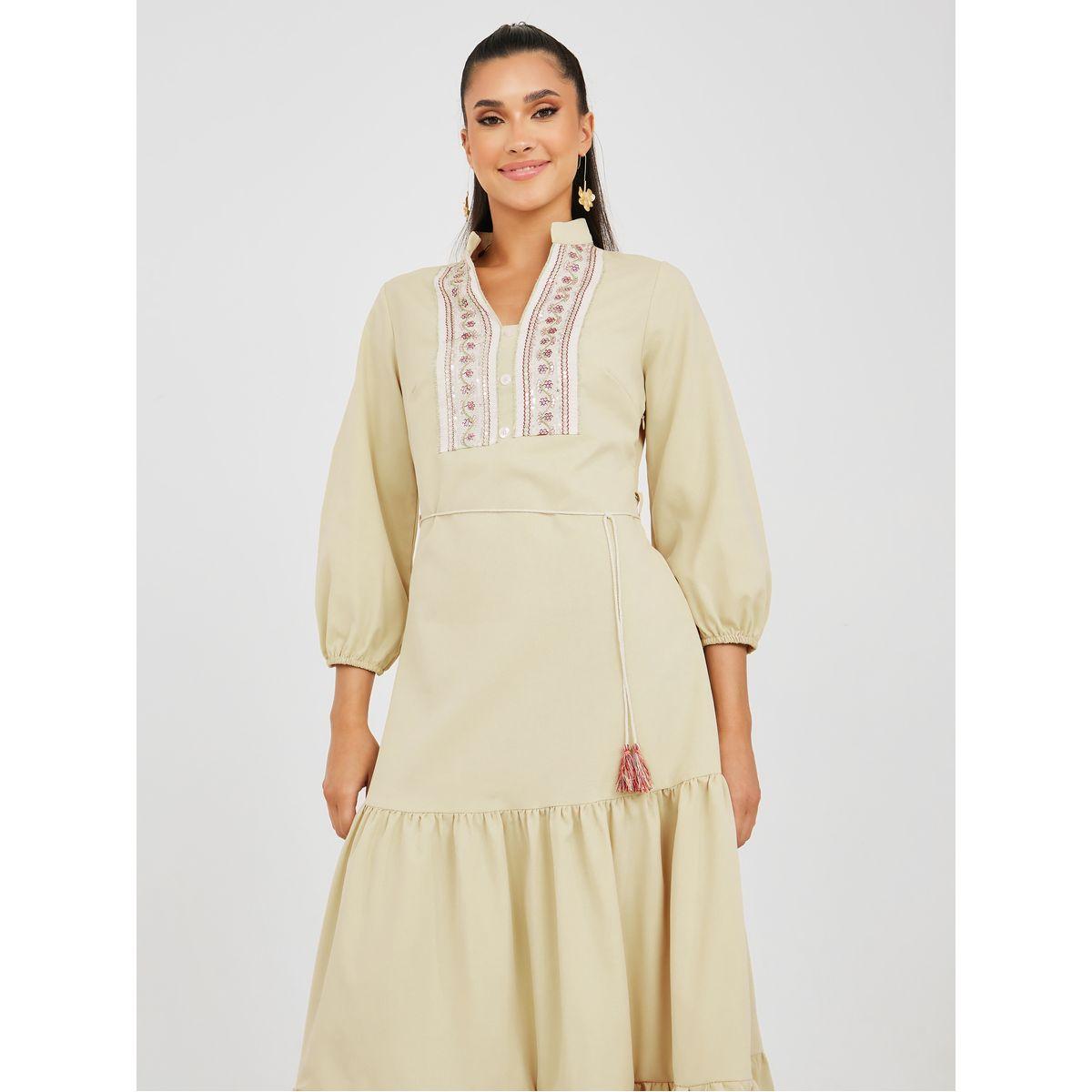 فستان ميدي بحزام خصر-women-clothing-dresses-image-2