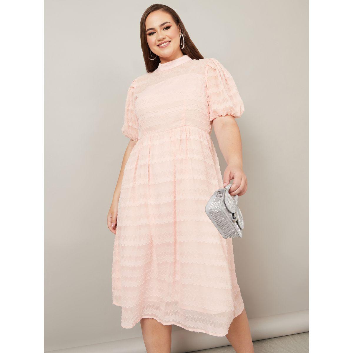 فستان ميدي بتفاصيل بارزة الملمس-women-clothing-dresses-image-1