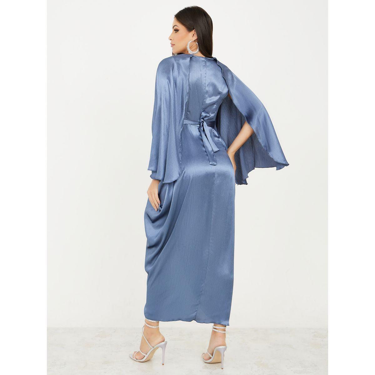 Styli Limited Cape Sleeves Cowl Drape Maxi Dress-women-clothing-dresses-image-4