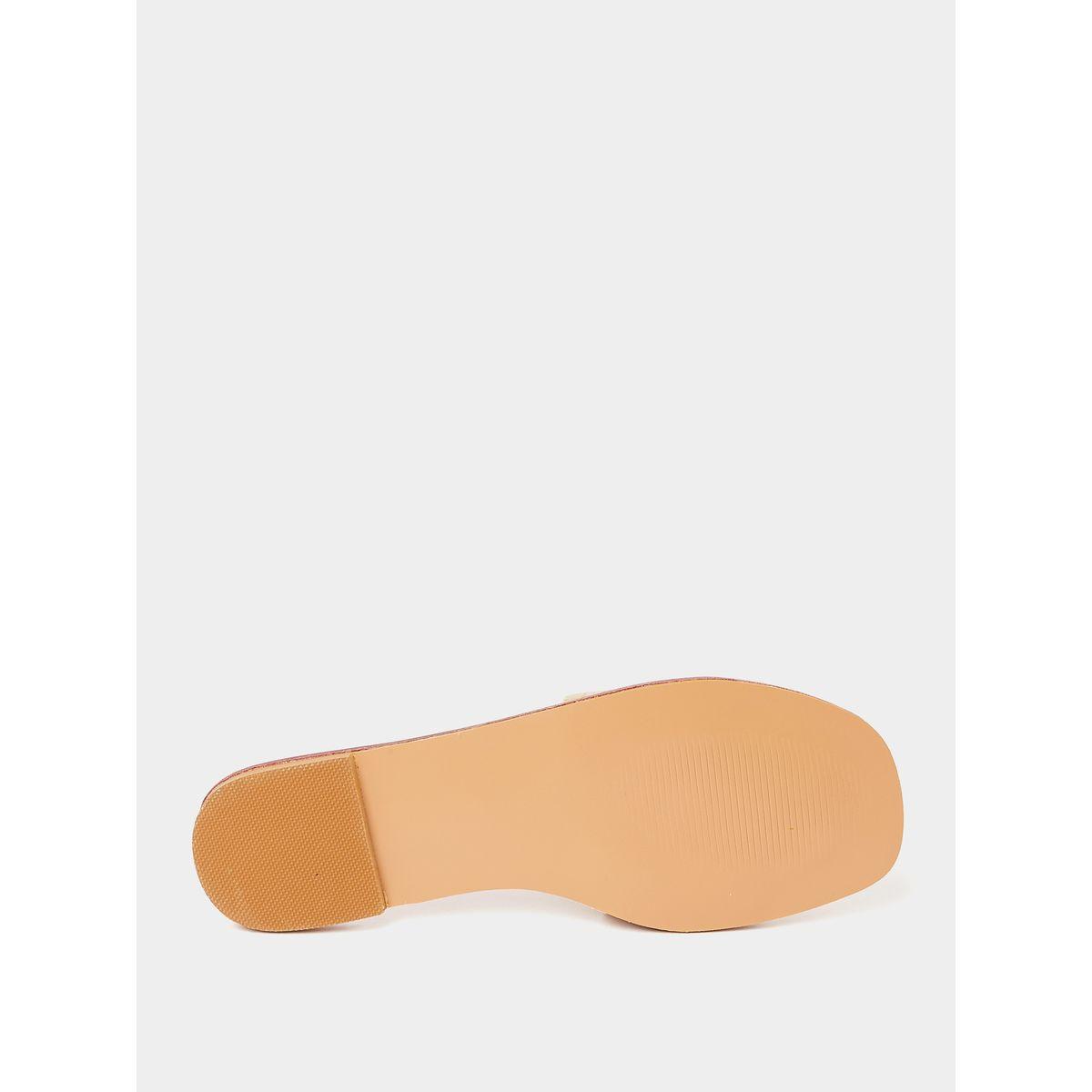 Styli Croc Texture Single Band Flat Sandals-women-shoes-sandals-flats-image-7