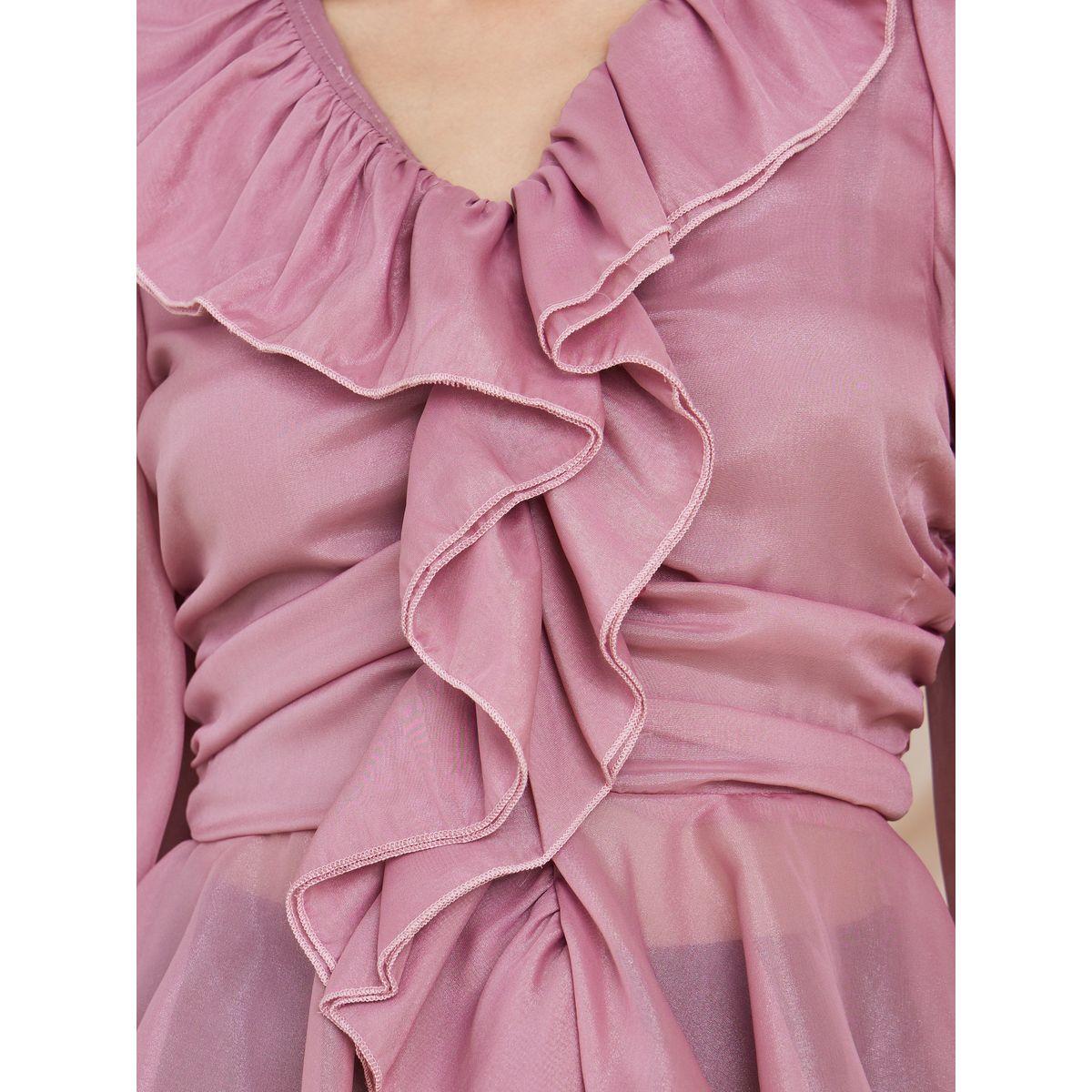 Styli Limited Ruffle V Neck Peplum Blouse-women-clothing-shirtsandblouses-blouses-image-3