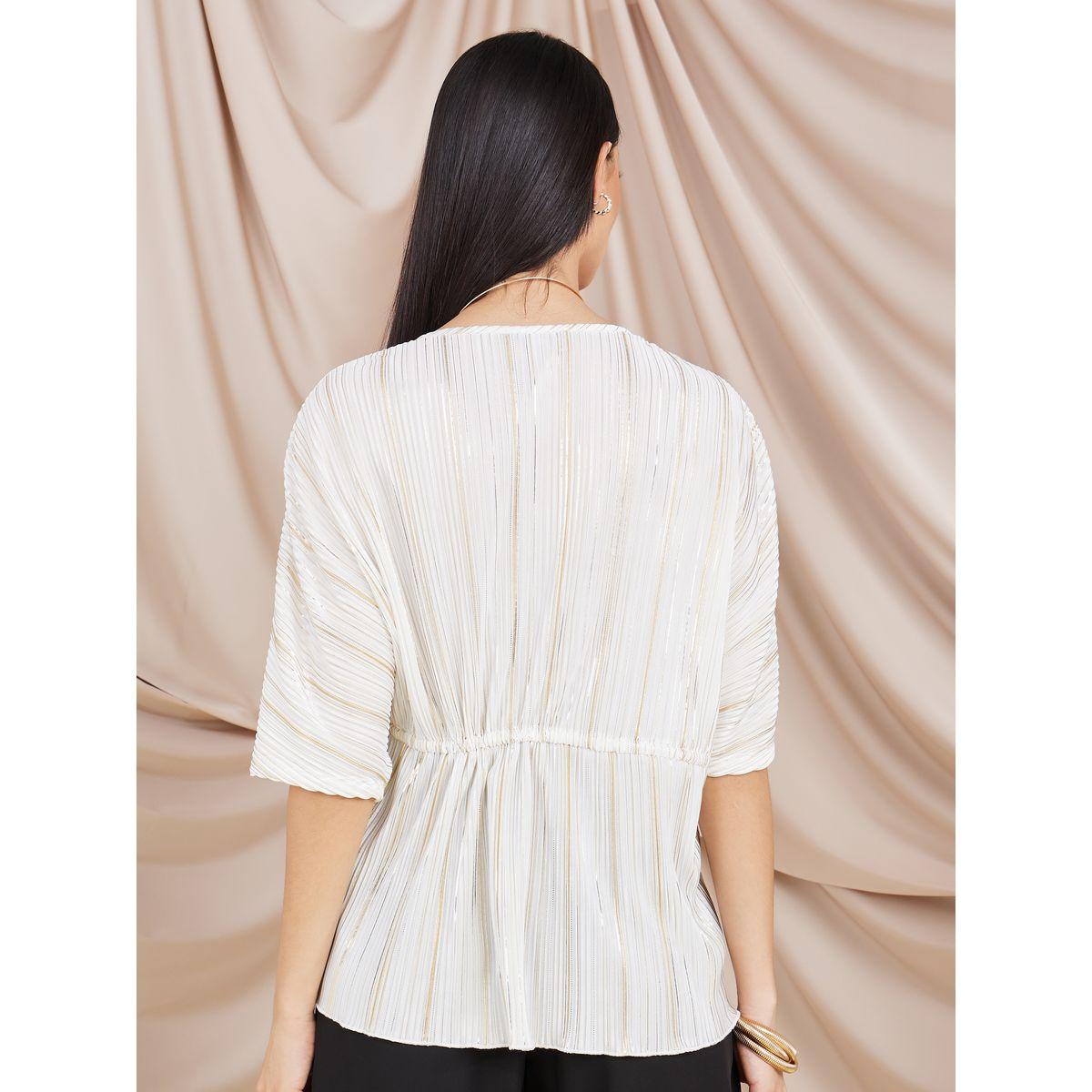 بلوزة بليسيه بخصر قابل للتعديل-women-clothing-shirtsandblouses-blouses-image-4