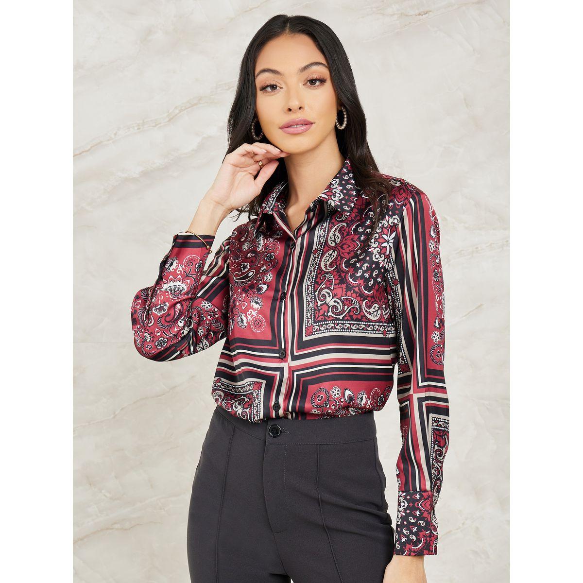 Styli Limited Scarf Paisley Print Satin Shirt-women-clothing-shirtsandblouses-shirts-image-1