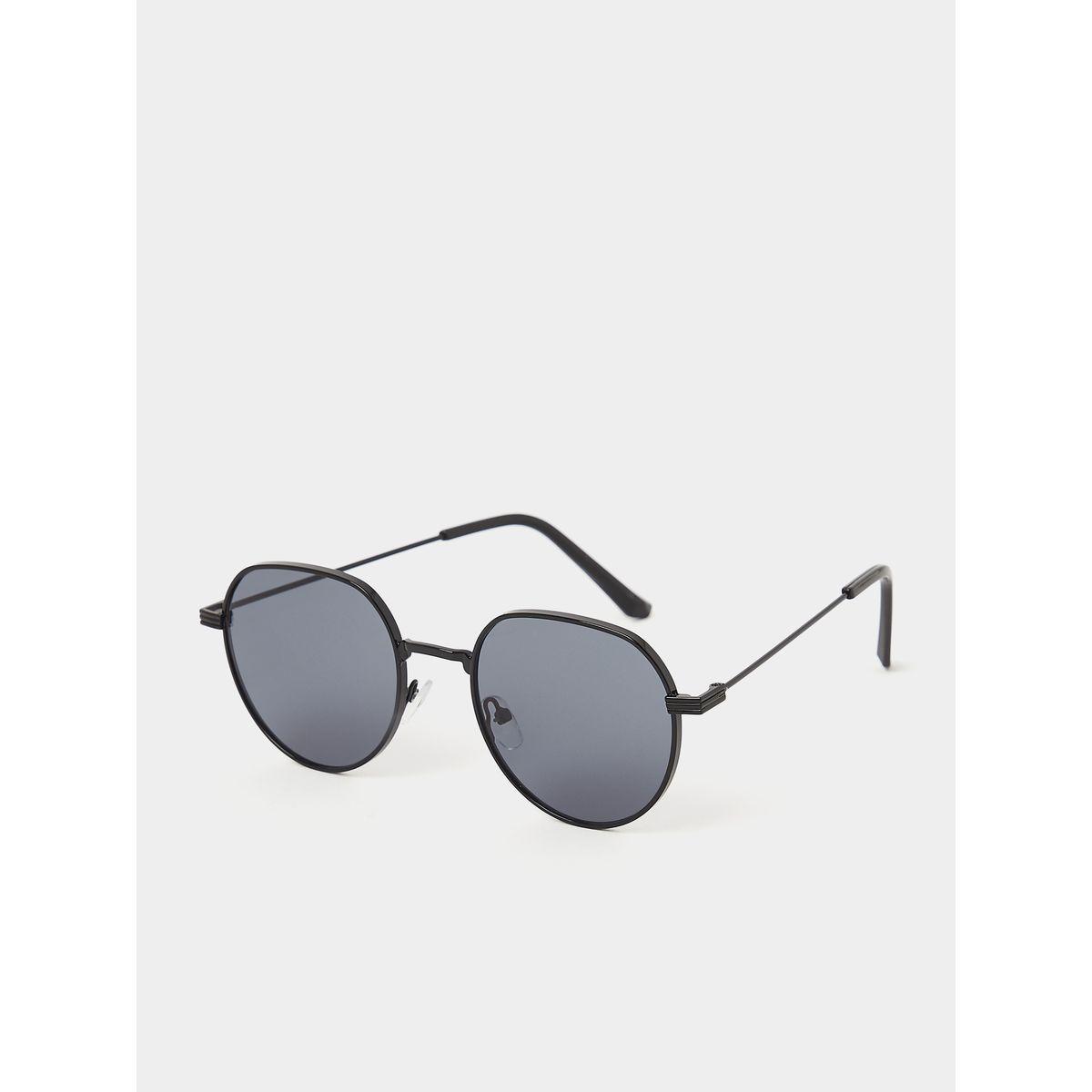 Styli Plain Round Sunglasses with Nose Pad-men-sunglasses-image-1