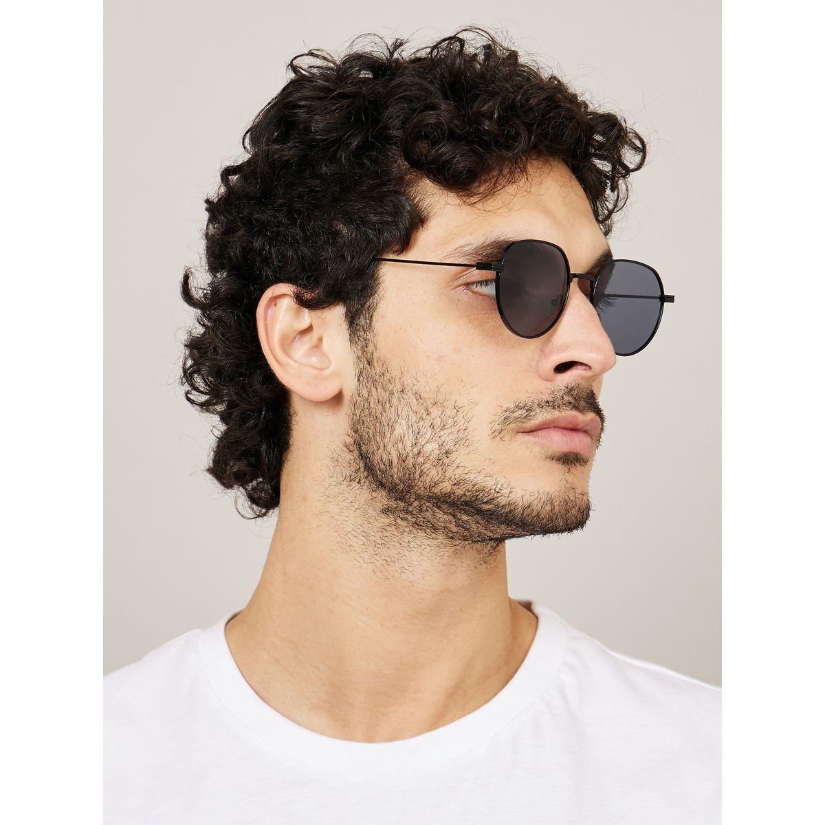 Styli Plain Round Sunglasses with Nose Pad-men-sunglasses-image-2