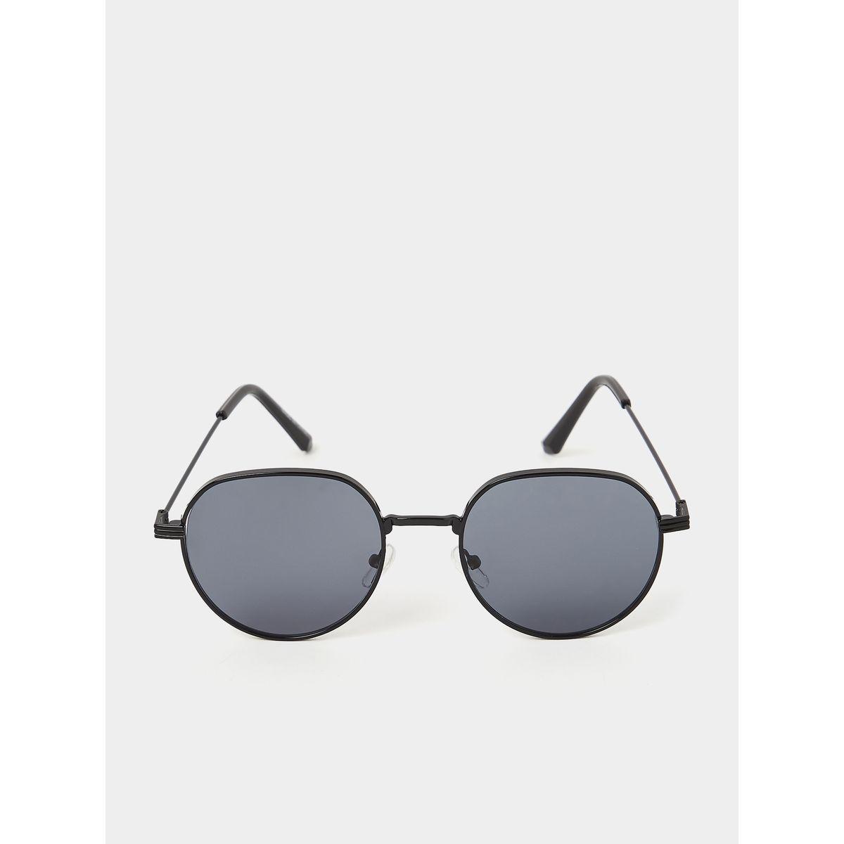 Styli Plain Round Sunglasses with Nose Pad-men-sunglasses-image-3