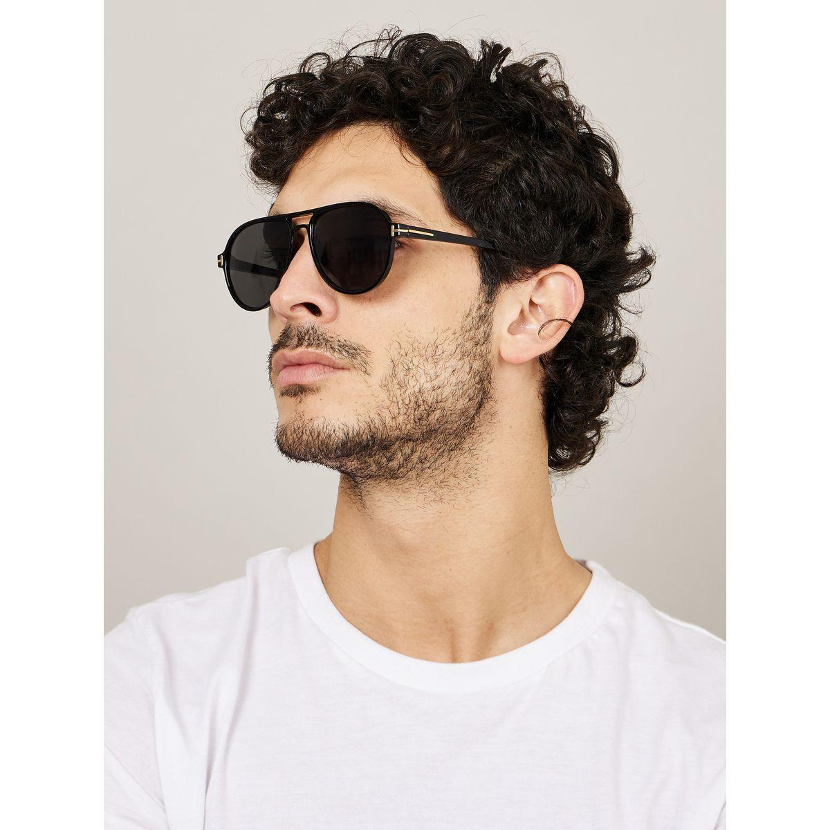 Styli Double Bridge Aviator Sunglasses-men-sunglasses-image-2