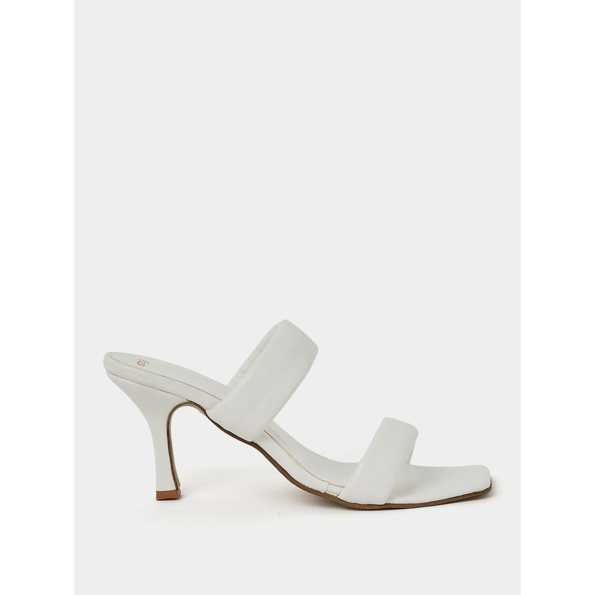 Styli Quilted Double Strap Mid Heel Sandals-women-shoes-heels-image-2