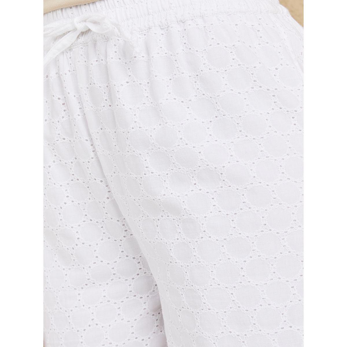 Styli Schiffli Wide Leg Culottes with Drawstring-women-clothing-bottoms-trousers-image-3