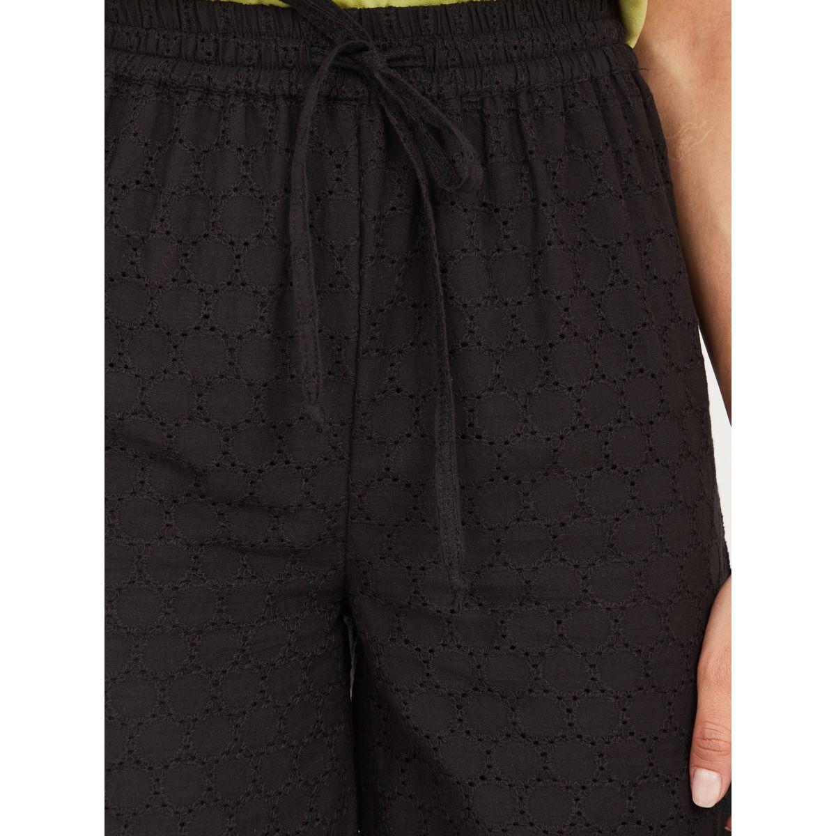 Styli Schiffli Wide Leg Culottes with Drawstring-women-clothing-bottoms-trousers-image-3
