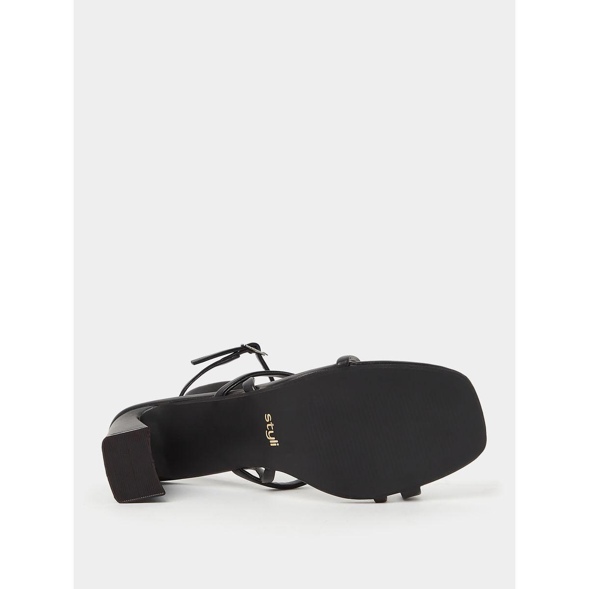 Styli Toe-Post Ankle Strap Flared Heel Sandals-women-shoes-heels-image-7