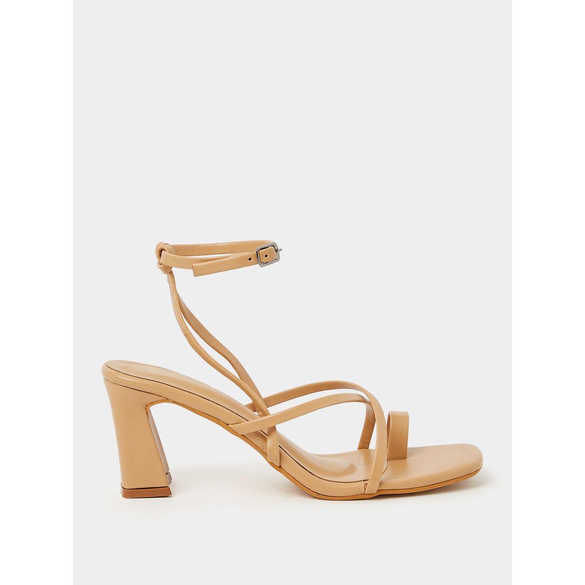Styli Ankle Strap Flared Heel Sandals-women-shoes-heels-image-2