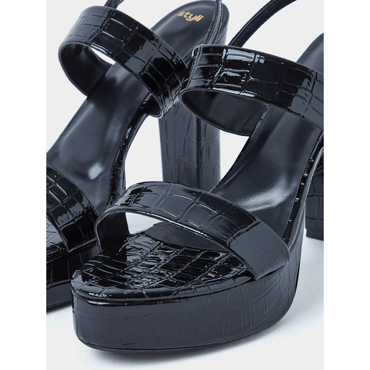 Styli Double Strap High Heel Platform Sandals-women-shoes-heels-image-4