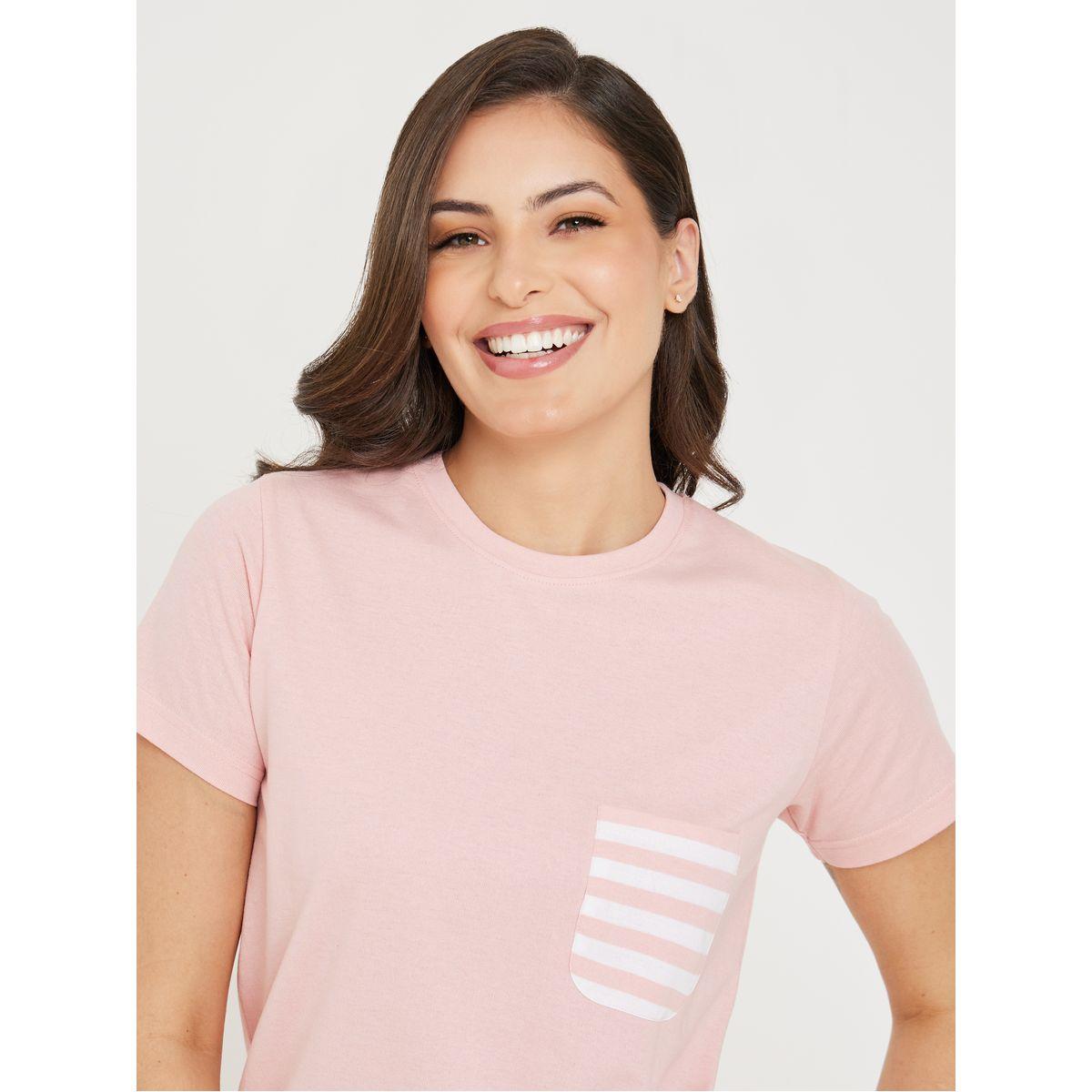 Styli Unwind Cotton Striped Pocket T-Shirt & Pyjama Set-women-clothing-nightwear-pyjamas-longsets-image-4