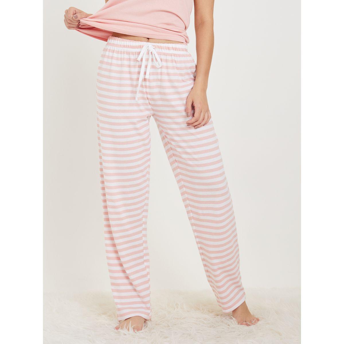 Styli Unwind Cotton Striped Pocket T-Shirt & Pyjama Set-women-clothing-nightwear-pyjamas-longsets-image-5