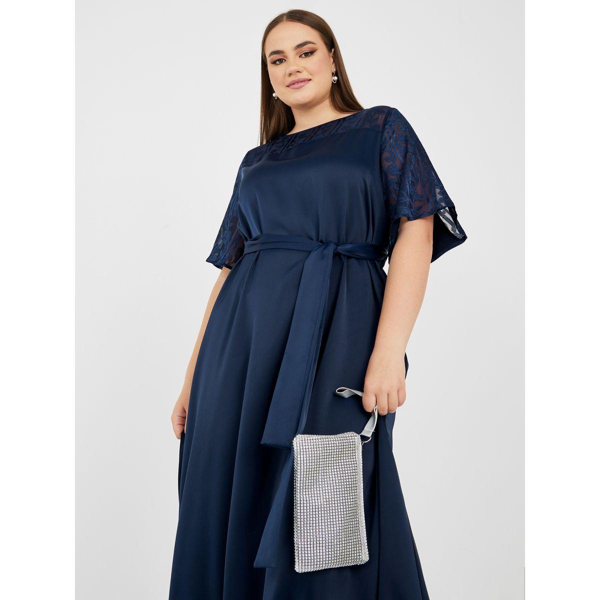 فستان طويل ساتان مع ربطة خصر-women-clothing-dresses-image-2