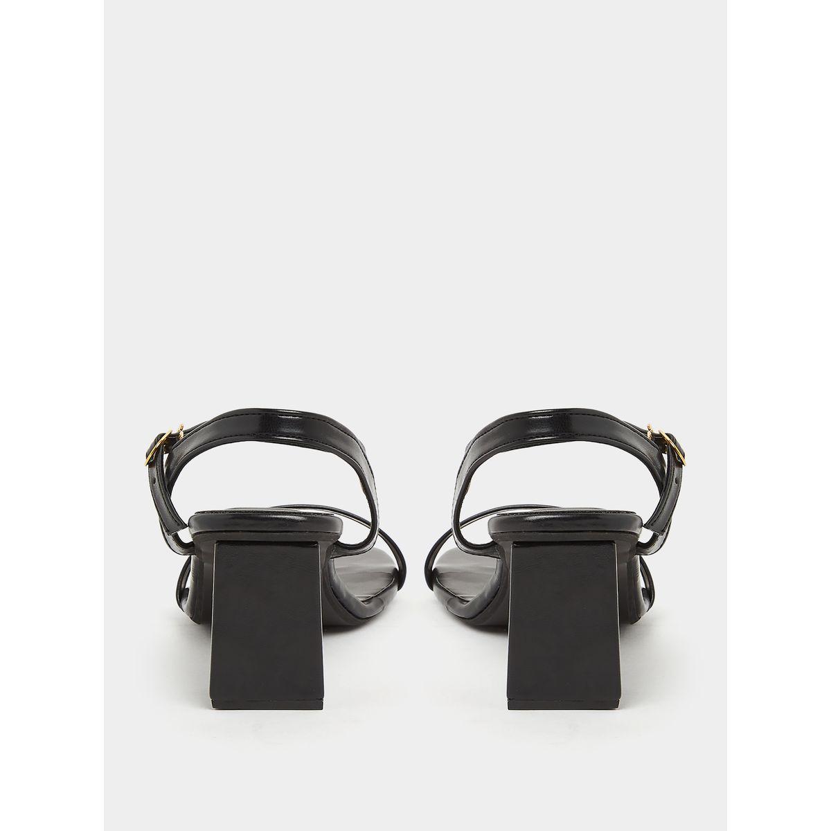Styli Single Band Low Block Heel Sandals-women-shoes-heels-image-5