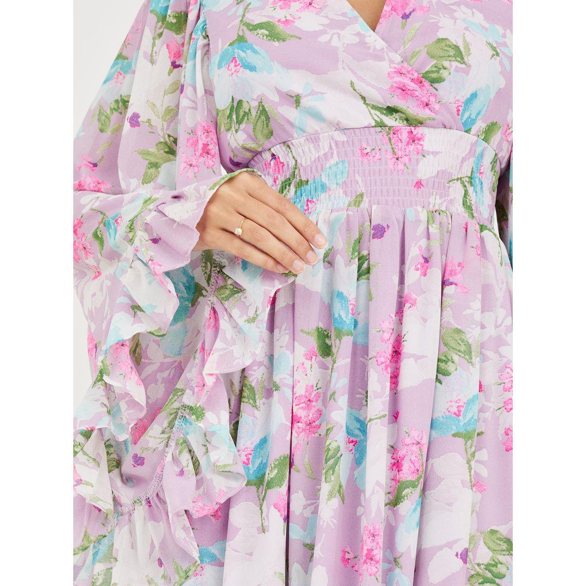 فستان طويل بأكمام فلوت-women-clothing-dresses-image-3