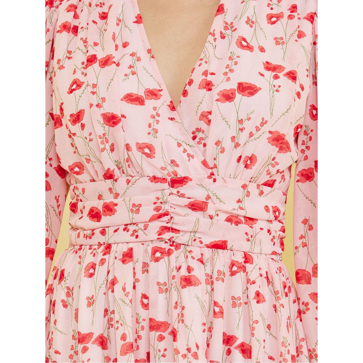 Styli Volume Sleeve Floral A-Line Midi Dress-women-clothing-dresses-image-3