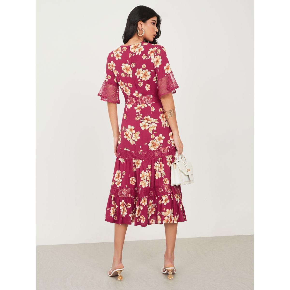 فستان ميدي بتداخلات دانتيل-women-clothing-dresses-image-4