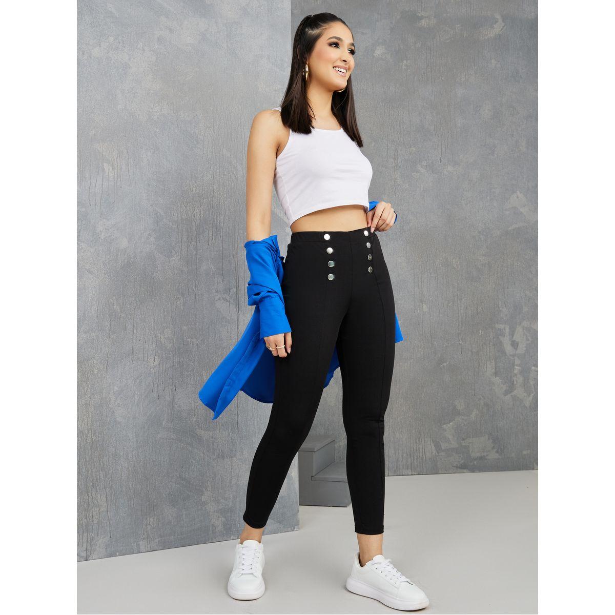 بنطال ليقنز مزين بأزرار-women-clothing-bottoms-trousers-image-2