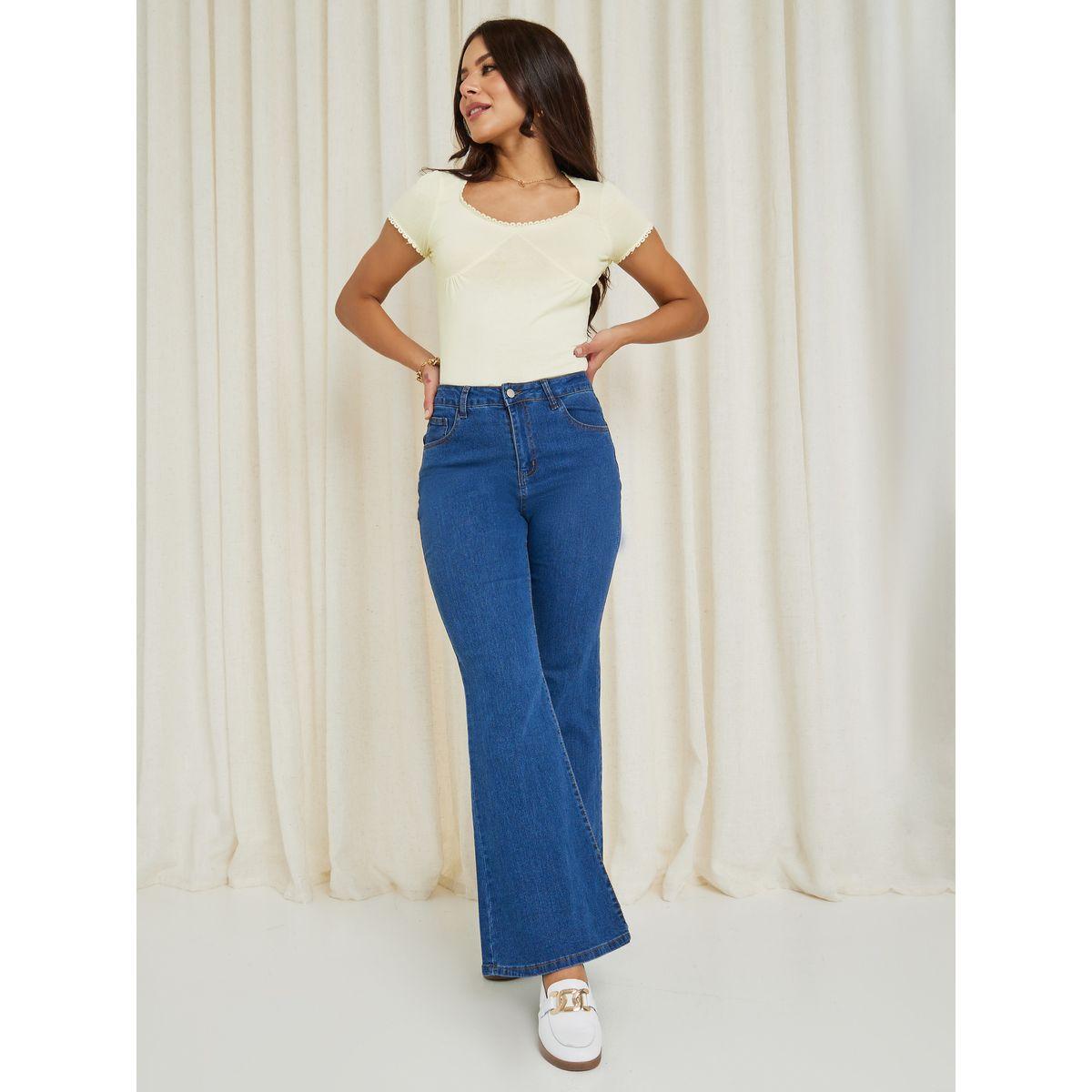 تيشيرت بنمط بلوزة مع اكمام قصيرة-women-clothing-tshirts-image-2