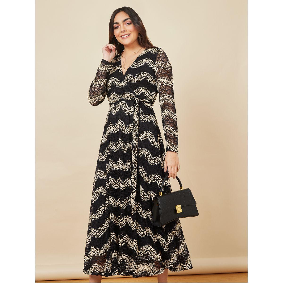 Styli Lace Insert Wrap Midi Dress-women-clothing-dresses-image-1